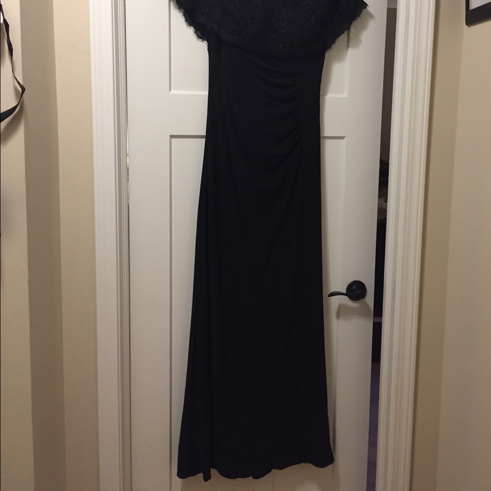 💎Lace Off-The-Shoulder💎 Jersey Sheath Gown